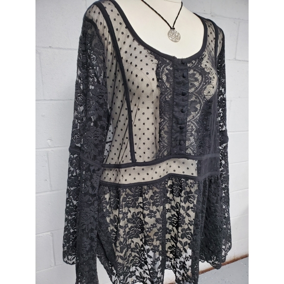 Gothic thrilling long sleeves bell top - Picture 3 of 11